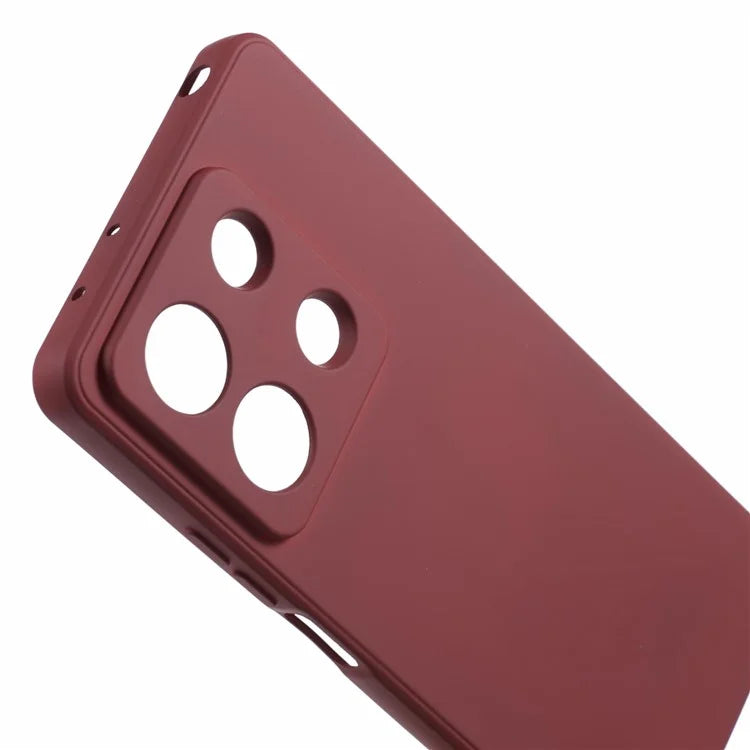 For Xiaomi Redmi Note 13 Pro 5G / Poco X6 5G TPU Phone Cover Rubberized Case with Soft Fiber Lining