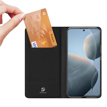 DUX DUCIS Skin Pro Series For Xiaomi Poco X6 Pro 5G / Redmi K70E 5G Leather Phone Case with Card Slot
