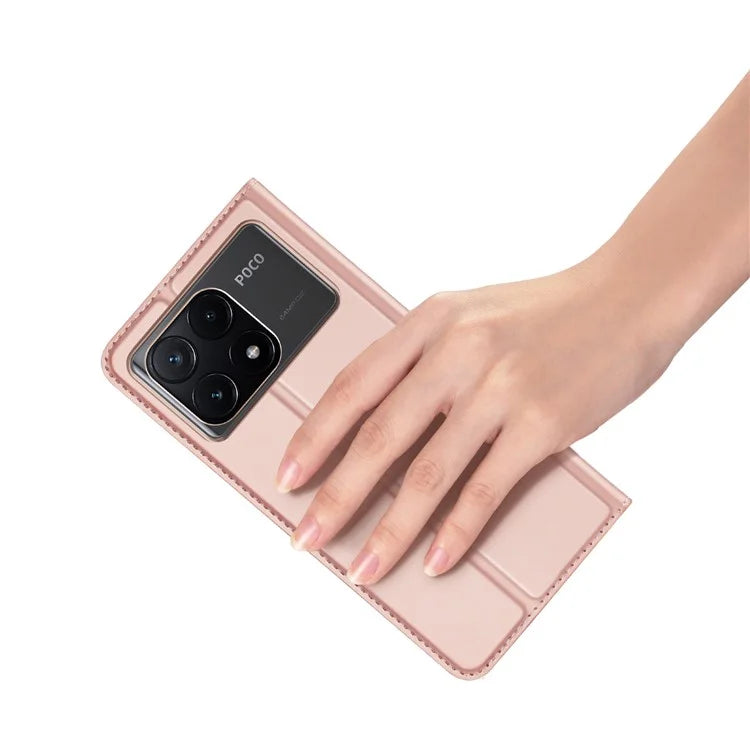 DUX DUCIS Skin Pro Series For Xiaomi Poco X6 Pro 5G / Redmi K70E 5G Leather Phone Case with Card Slot