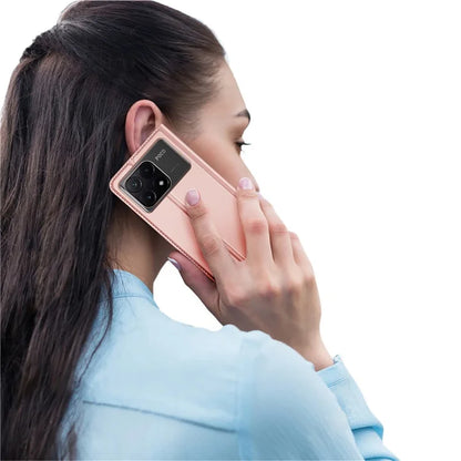 DUX DUCIS Skin Pro Series For Xiaomi Poco X6 Pro 5G / Redmi K70E 5G Leather Phone Case with Card Slot