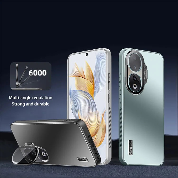 For Honor 90 Case Kickstand TPU+PC Drop-resistant Back Cover
