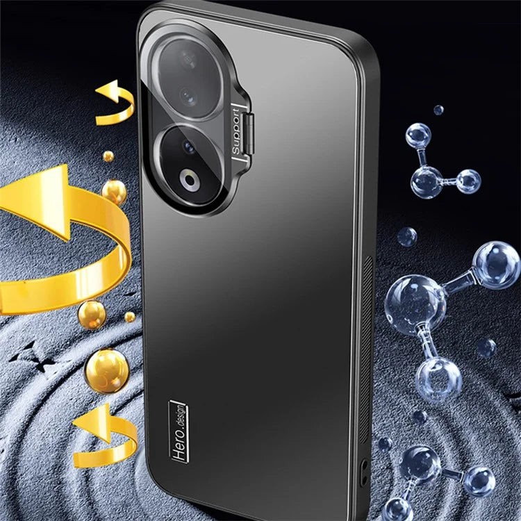 For Honor 90 Case Kickstand TPU+PC Drop-resistant Back Cover