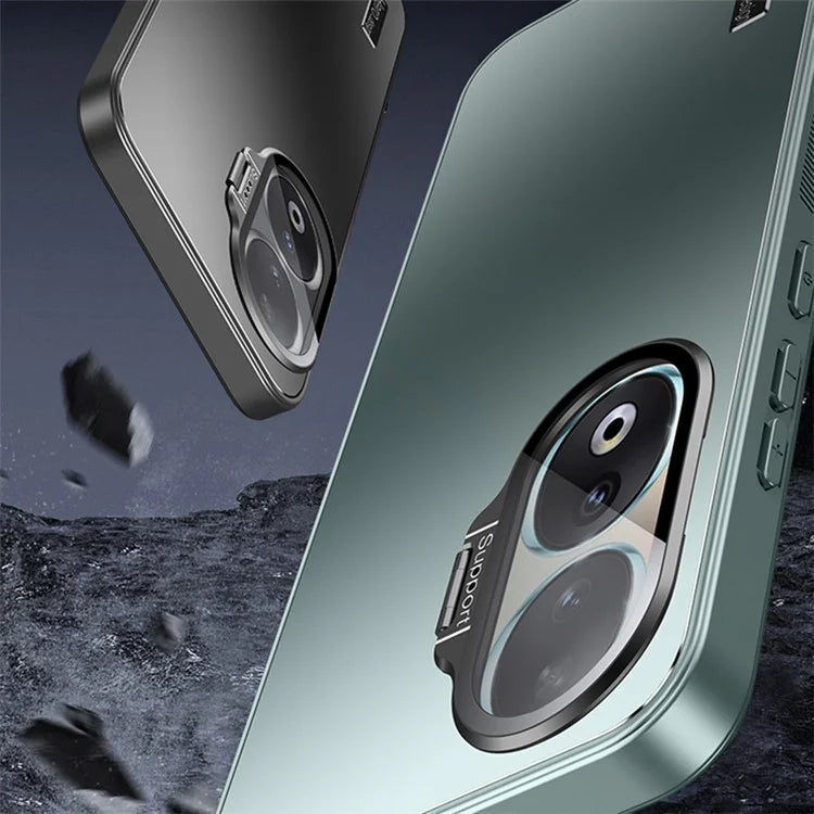 For Honor 90 Pro Case with Camera Lens Film Kickstand Phone Back Cover