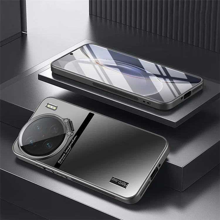 For vivo X90 5G / X90s 5G Case TPU+PC Lens Kickstand Cover with Anti-slip Strips