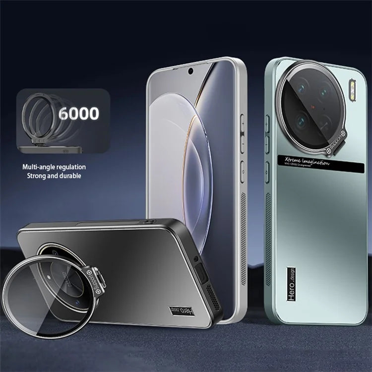 For vivo X90 5G / X90s 5G Case TPU+PC Lens Kickstand Cover with Anti-slip Strips