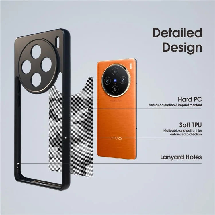 IBMRS For vivo X100 5G Case TPU+PC Airbag Protection Back Cover
