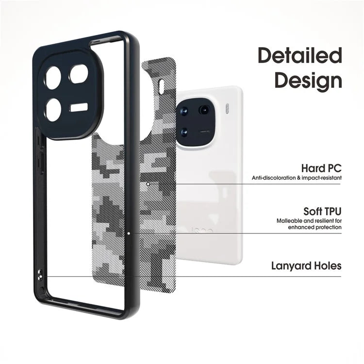 IBMRS For vivo iQOO 12 5G Cell Phone Cases TPU+PC Scratch-proof Shell