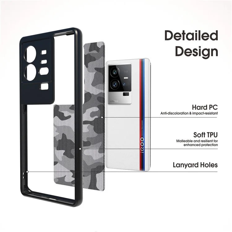 IBMRS For vivo iQOO 11 Pro 5G Case Impact Protection TPU+PC Phone Cover
