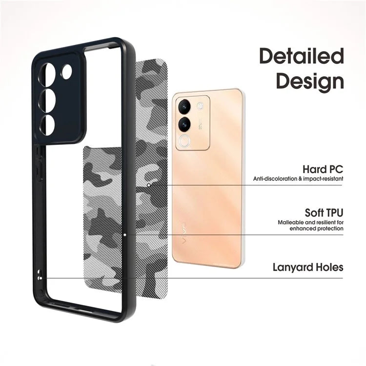IBMRS Phone Case for vivo V29e (Global) 5G / Y200 4G Shell TPU+PC Scratch-proof Cover