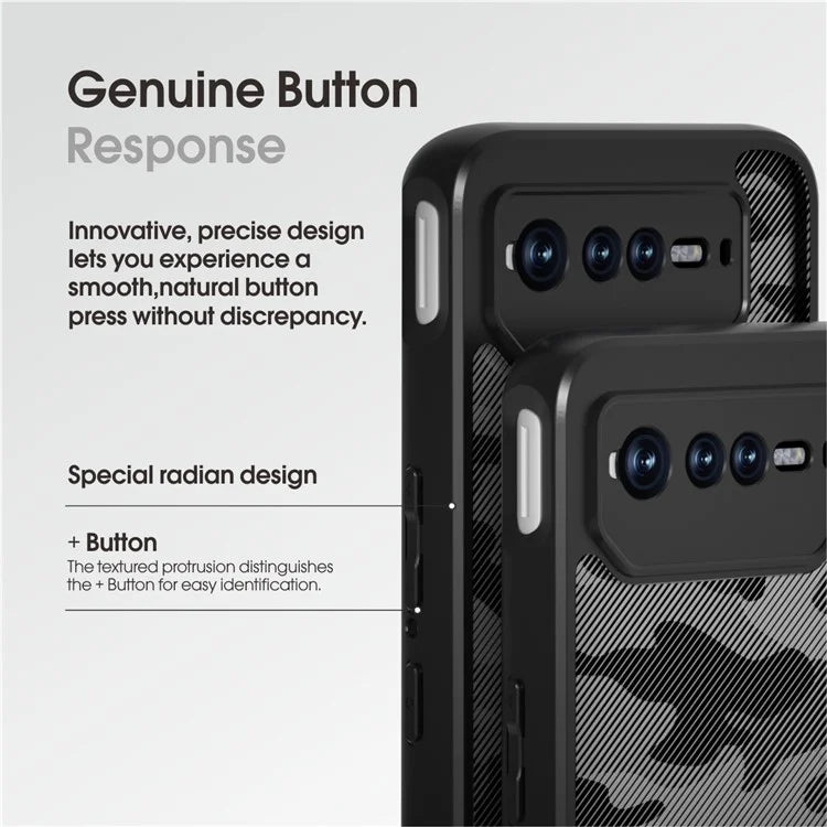 IBMRS For Asus ROG Phone 6 5G / Phone 6 Pro 5G / Phone 6D 5G Case Hard PC Back+Soft TPU Frame Protective Cover