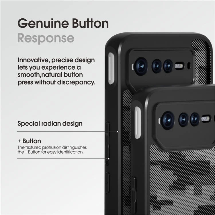 IBMRS For Asus ROG Phone 6 5G / Phone 6 Pro 5G / Phone 6D 5G Case Hard PC Back+Soft TPU Frame Protective Cover