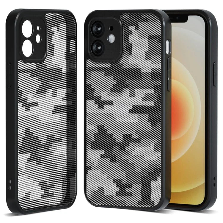 IBMRS For iPhone 12 Slim-Fit Phone Case Anti-Scratch TPU+PC Phone Cover Shell