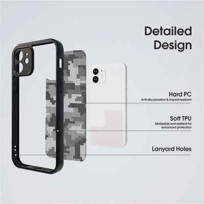 IBMRS For iPhone 12 Slim-Fit Phone Case Anti-Scratch TPU+PC Phone Cover Shell