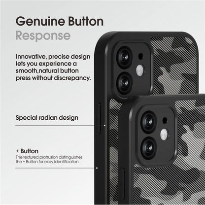 IBMRS For iPhone 12 Slim-Fit Phone Case Anti-Scratch TPU+PC Phone Cover Shell