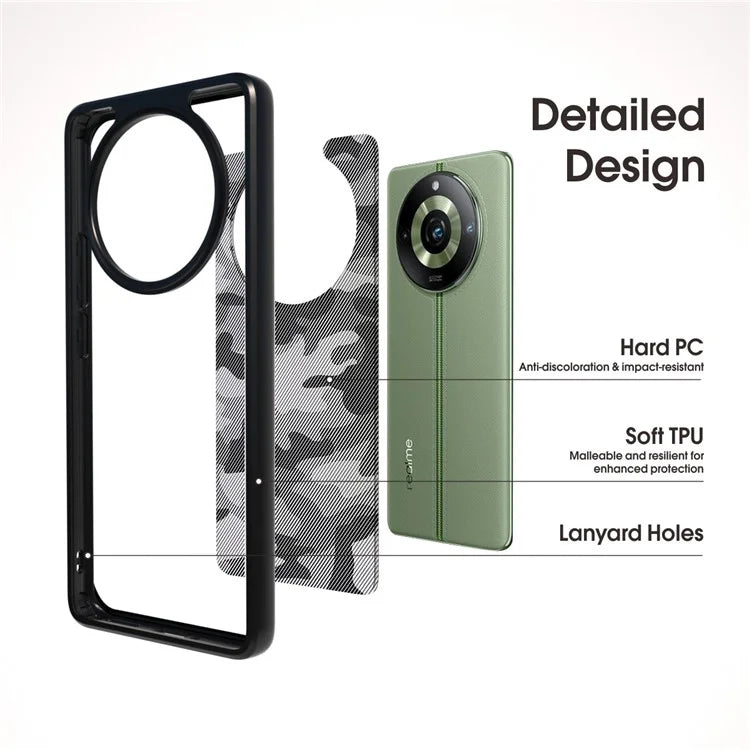 IBMRS For Realme 11 Pro 5G / 11 Pro+ 5G Phone Cover Hard PC Soft TPU Big Rear Lens Hole Case