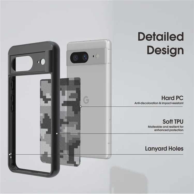IBMRS For Google Pixel 8a Cell Phone Cover Case Shockproof TPU+PC Phone Shell