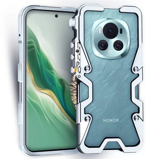 For Honor Magic6 5G / Magic5 / Magic6 Ultimate 5G / Magic6 RSR Porsche Design 5G Case Aluminium Alloy Mobile Phone Cover with Strap