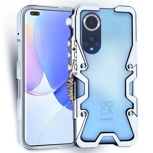 For Huawei nova 9 Pro / Huawei nova 8 Pro 5G / nova 12 Pro 5G / nova 12 Ultra Case Aluminium Alloy Anti-fall Phone Cover with Strap