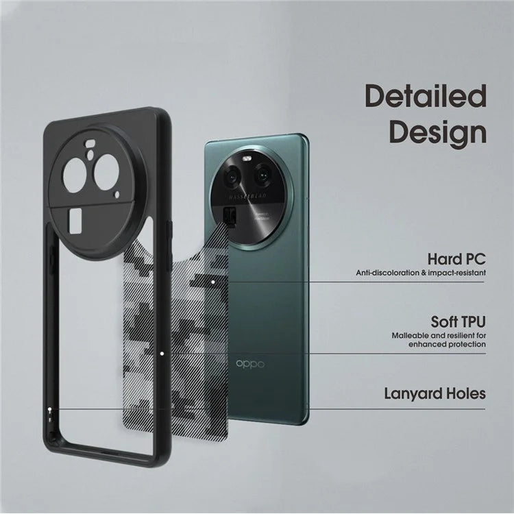 IBMRS Mobile Phone Case for Oppo Find X6 Pro Anti-Scratch TPU+PC Phone Cover