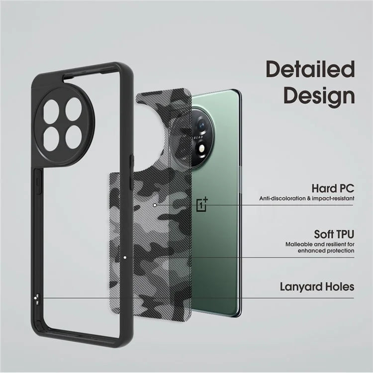 IBMRS Slim-Fit Case for OnePlus 11 5G Precise Cutout TPU+PC Phone Cover