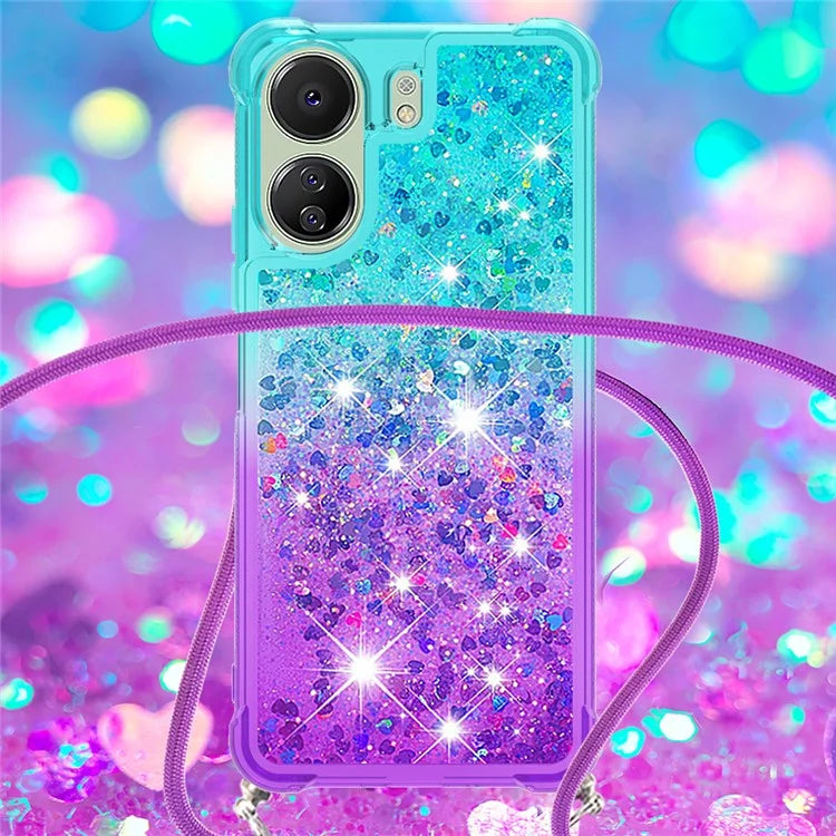 YB Quicksand Series-6 for Xiaomi Redmi 13C 4G / Poco C65 4G TPU Phone Case with Lanyard