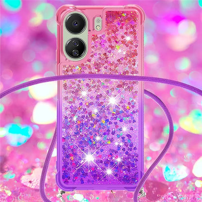 YB Quicksand Series-6 for Xiaomi Redmi 13C 4G / Poco C65 4G TPU Phone Case with Lanyard