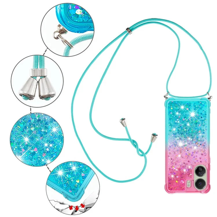 YB Quicksand Series-6 for Xiaomi Redmi 13C 4G / Poco C65 4G TPU Phone Case with Lanyard