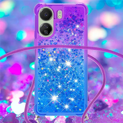 YB Quicksand Series-6 for Xiaomi Redmi 13C 4G / Poco C65 4G TPU Phone Case with Lanyard