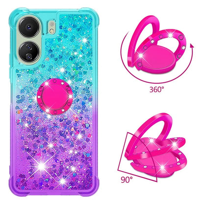 YB Quicksand Series-8 for Xiaomi Redmi 13C 4G / Poco C65 4G Case Kickstand TPU Phone Cover