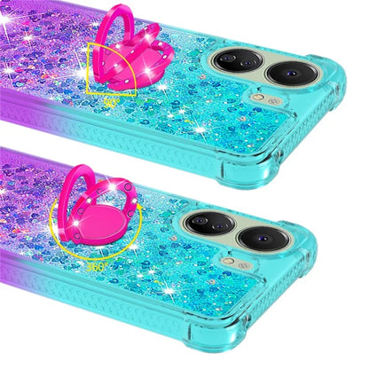 YB Quicksand Series-8 for Xiaomi Redmi 13C 4G / Poco C65 4G Case Kickstand TPU Phone Cover