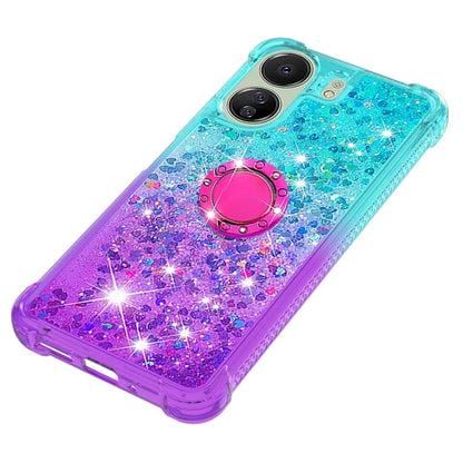 YB Quicksand Series-8 for Xiaomi Redmi 13C 4G / Poco C65 4G Case Kickstand TPU Phone Cover