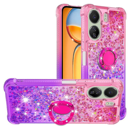 YB Quicksand Series-8 for Xiaomi Redmi 13C 4G / Poco C65 4G Case Kickstand TPU Phone Cover