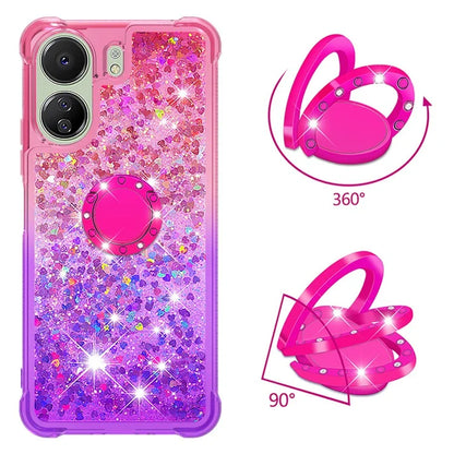 YB Quicksand Series-8 for Xiaomi Redmi 13C 4G / Poco C65 4G Case Kickstand TPU Phone Cover