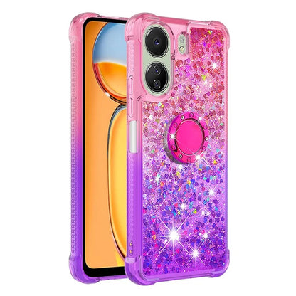 YB Quicksand Series-8 for Xiaomi Redmi 13C 4G / Poco C65 4G Case Kickstand TPU Phone Cover