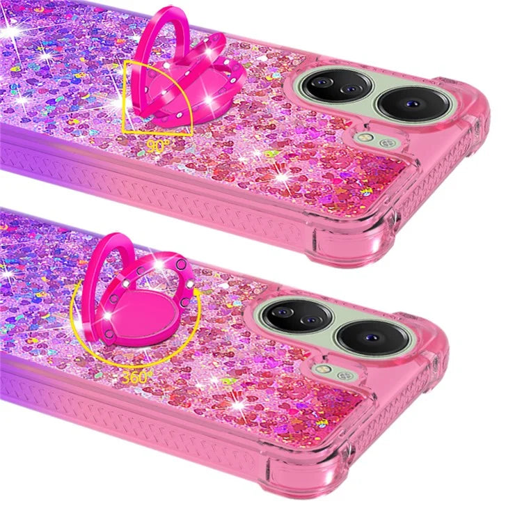 YB Quicksand Series-8 for Xiaomi Redmi 13C 4G / Poco C65 4G Case Kickstand TPU Phone Cover