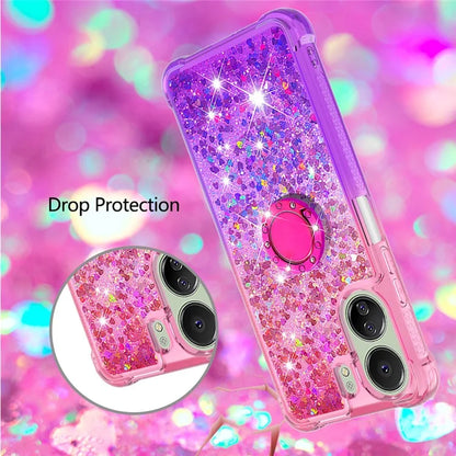 YB Quicksand Series-8 for Xiaomi Redmi 13C 4G / Poco C65 4G Case Kickstand TPU Phone Cover