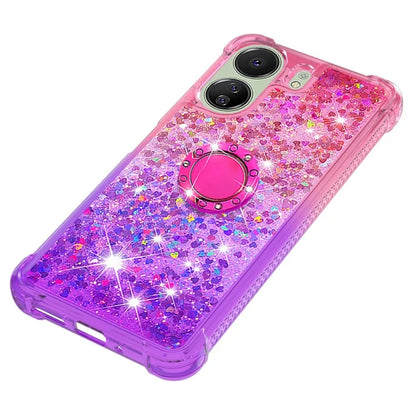 YB Quicksand Series-8 for Xiaomi Redmi 13C 4G / Poco C65 4G Case Kickstand TPU Phone Cover