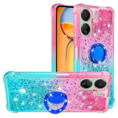 YB Quicksand Series-8 for Xiaomi Redmi 13C 4G / Poco C65 4G Case Kickstand TPU Phone Cover