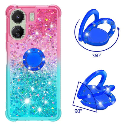 YB Quicksand Series-8 for Xiaomi Redmi 13C 4G / Poco C65 4G Case Kickstand TPU Phone Cover