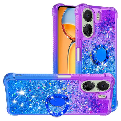 YB Quicksand Series-8 for Xiaomi Redmi 13C 4G / Poco C65 4G Case Kickstand TPU Phone Cover