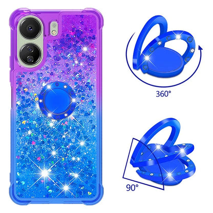 YB Quicksand Series-8 for Xiaomi Redmi 13C 4G / Poco C65 4G Case Kickstand TPU Phone Cover
