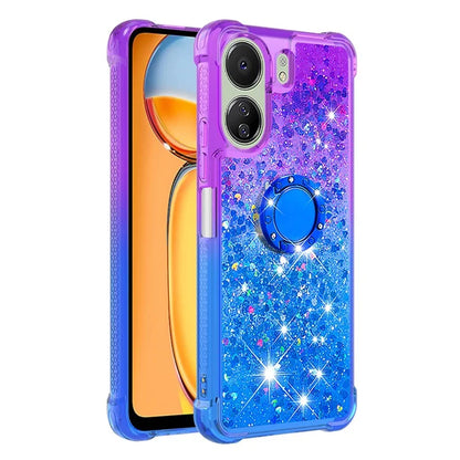 YB Quicksand Series-8 for Xiaomi Redmi 13C 4G / Poco C65 4G Case Kickstand TPU Phone Cover