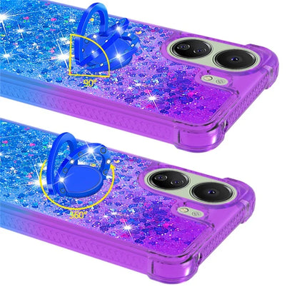 YB Quicksand Series-8 for Xiaomi Redmi 13C 4G / Poco C65 4G Case Kickstand TPU Phone Cover