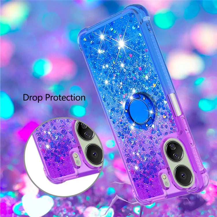 YB Quicksand Series-8 for Xiaomi Redmi 13C 4G / Poco C65 4G Case Kickstand TPU Phone Cover
