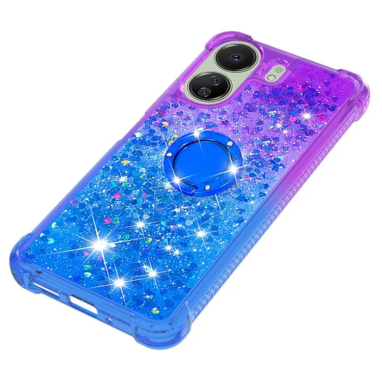 YB Quicksand Series-8 for Xiaomi Redmi 13C 4G / Poco C65 4G Case Kickstand TPU Phone Cover
