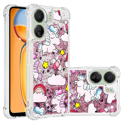 YB Quicksand Series-2 for Xiaomi Redmi 13C 4G / Poco C65 4G TPU Case Pattern Liquid Phone Cover
