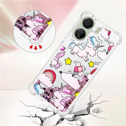 YB Quicksand Series-2 for Xiaomi Redmi 13C 4G / Poco C65 4G TPU Case Pattern Liquid Phone Cover