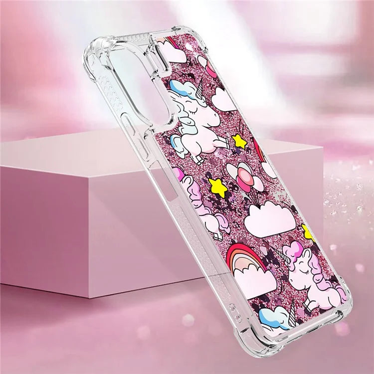 YB Quicksand Series-2 for Xiaomi Redmi 13C 4G / Poco C65 4G TPU Case Pattern Liquid Phone Cover