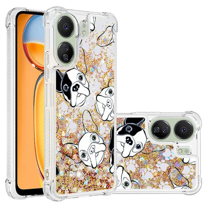 YB Quicksand Series-2 for Xiaomi Redmi 13C 4G / Poco C65 4G TPU Case Pattern Liquid Phone Cover