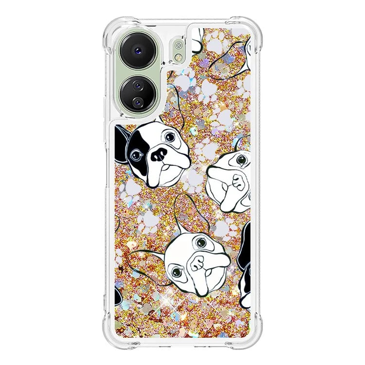 YB Quicksand Series-2 for Xiaomi Redmi 13C 4G / Poco C65 4G TPU Case Pattern Liquid Phone Cover